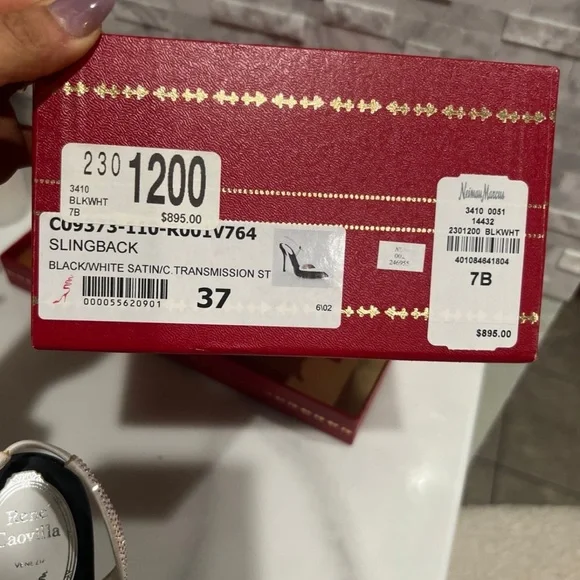 Rene Caovilla Black & White Slingback size 37 7B - Picture 12 of 12